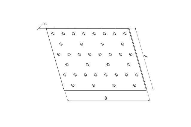 Пластина перфорированная с одинаковыми отверстиями