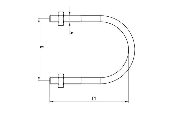 Хомут ETR U-образный для крепления труб