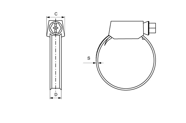 Хомут винтовой