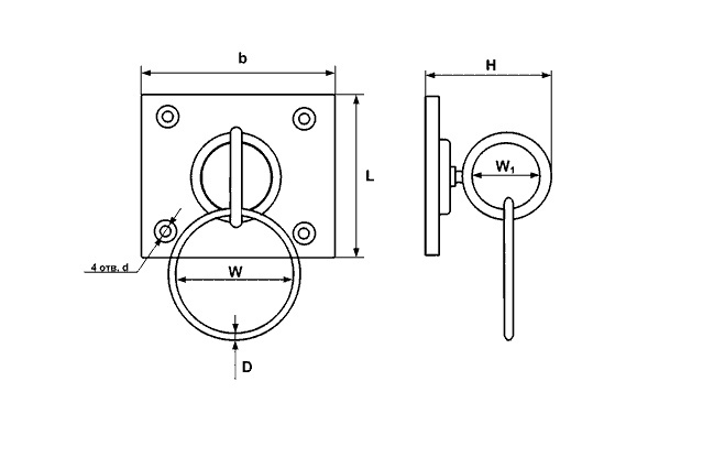 Кольцо с основанием М 8397