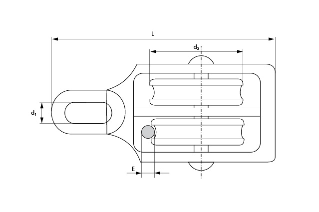 Блок с проушиной двойной