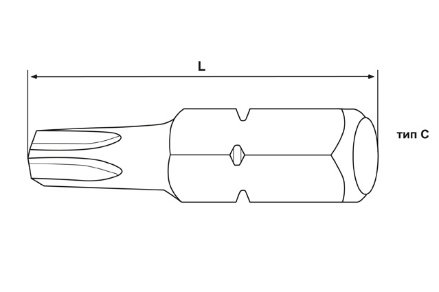 Бит со шлицем Torx (TX)