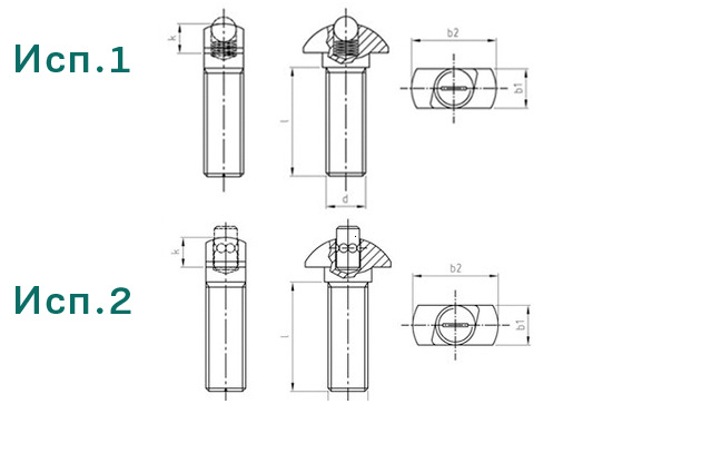 Болт с Т-образной головкой art.9099