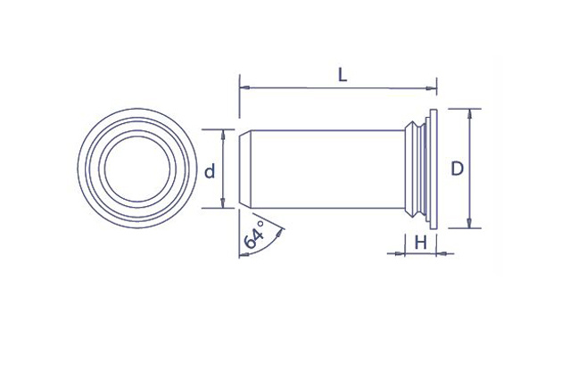 Шпилька запрессовочная безрезьбовая TP, TPS