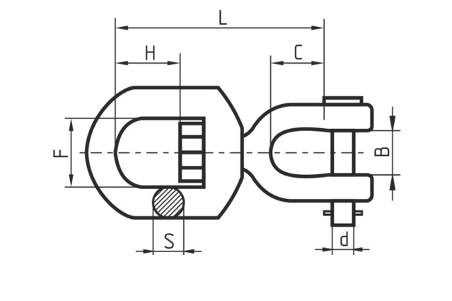 Вертлюг петля-вилка (LESH)