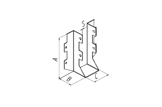 Открытая опора бруса "Американка" (тип 2)