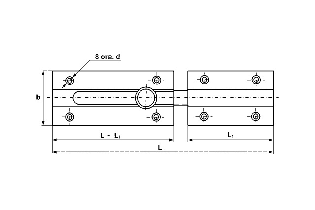 Задвижка дверная М 8117
