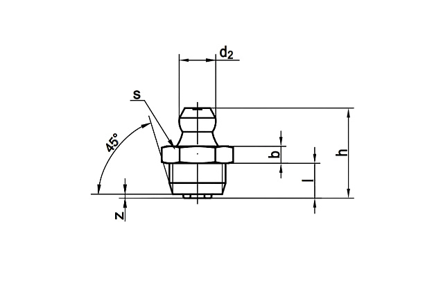Пресс-маслёнка (~DIN 71412) прямая