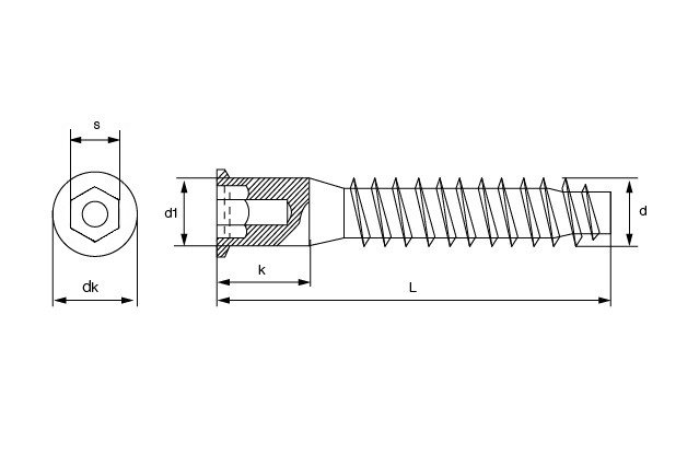Шуруп-стяжка мебельный