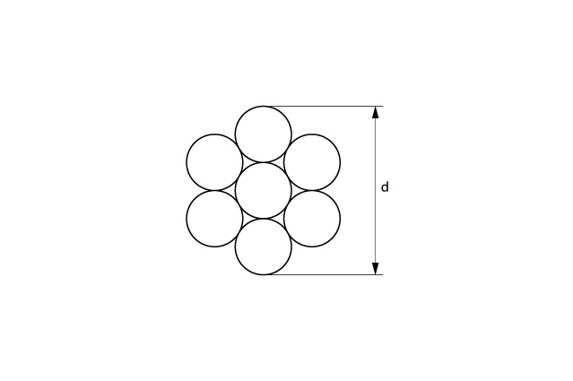Канат стальной (трос) 1х7 (~DIN 3052)