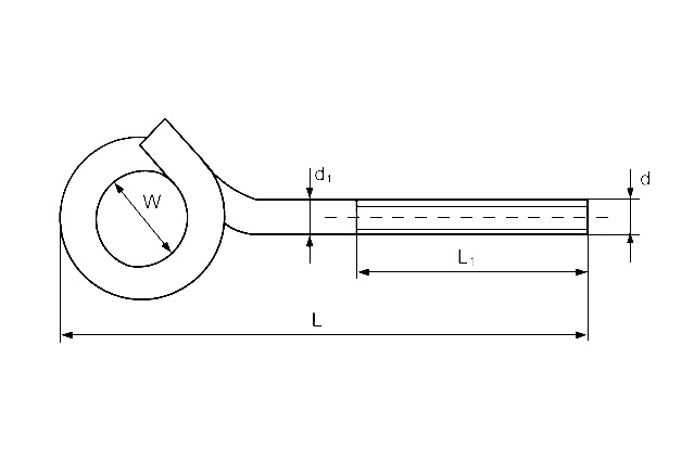 Винт с витым крючком