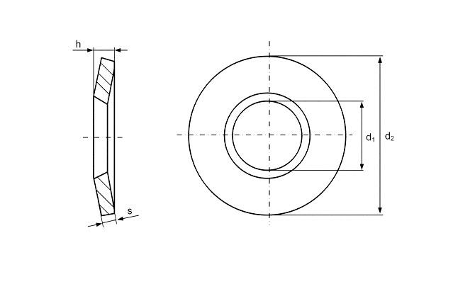 Шайба упругая зажимная DIN 6796