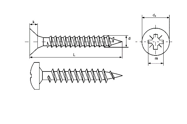 Саморез универсальный INFIX с потайной головкой