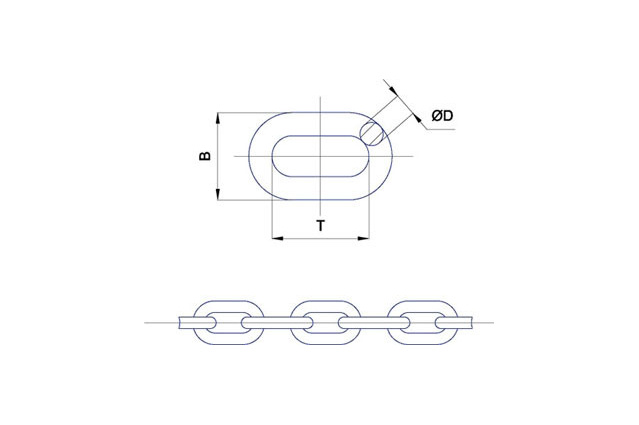 Цепь короткозвенная DIN 5685 А