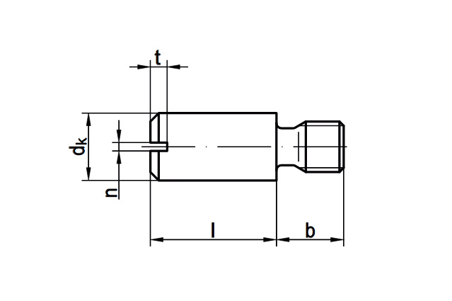 Винт цилиндрический с цапфой и шлицем DIN 927