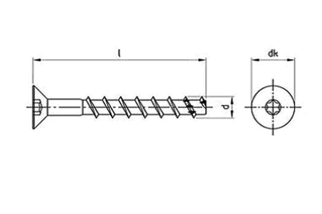 Шуруп по бетону art.9001 A