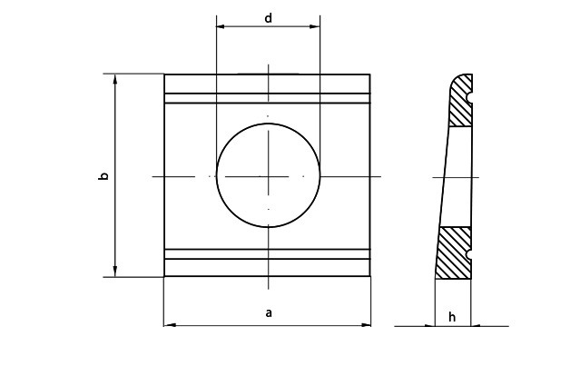 Шайба косая клиновая DIN 6918