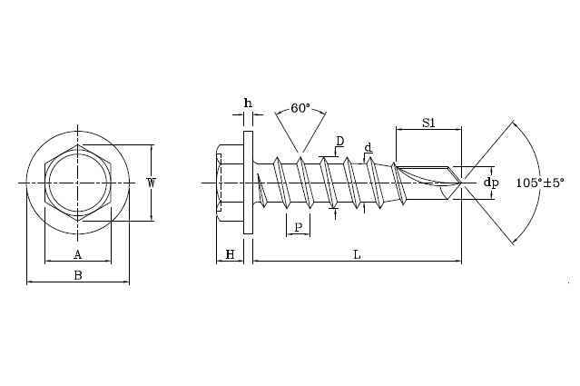 Саморез ~DIN 7504 K сверлоконечный