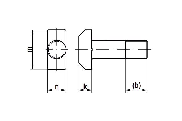 Болт пазовый Т-образный DIN 261