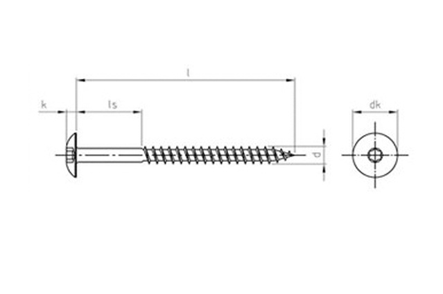 Саморез по дереву с увеличенной полукруглой головкой art.9086