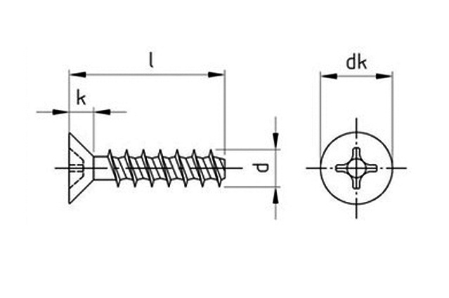 Саморез для пластика притупленный art.9090