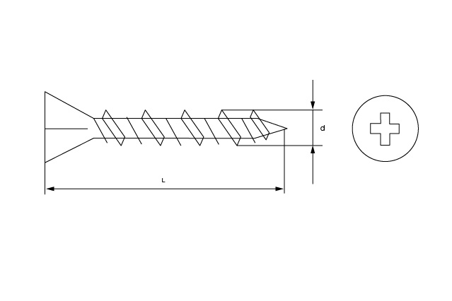 Саморез для крепления ГВЛ