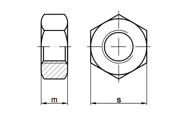 Гайка шестигранная DIN 555