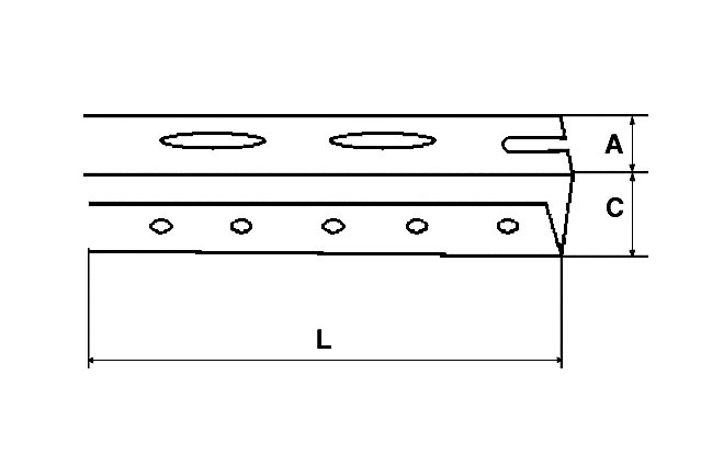 Шина монтажная П-образная