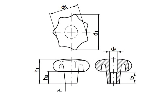 Ручка звездообразная DIN 6336