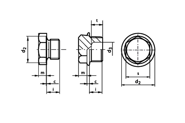 Пробка цилиндрическая DIN 7604