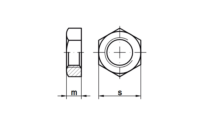 Гайка плоская с уменьшенным размером DIN 80705
