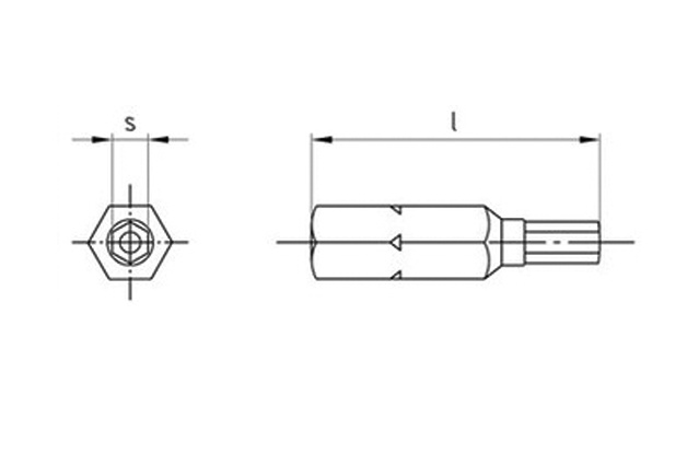 Бит art.9119 со шлицем HEX TR