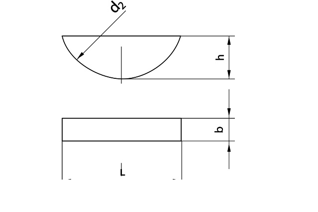 Шпонка сегментная DIN 6888