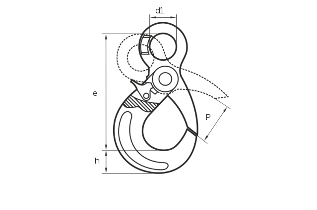 Крюк с принудительным закрыванием VK