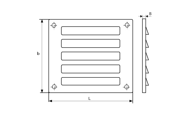 Решетка вентиляционная М 8057 B