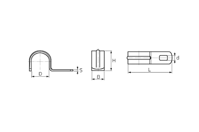 Скоба металлическая однолапковая