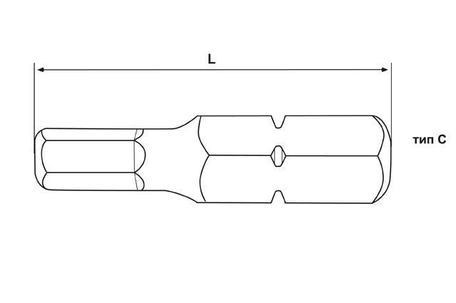 Бит с шестигранным шлицем (HEX)