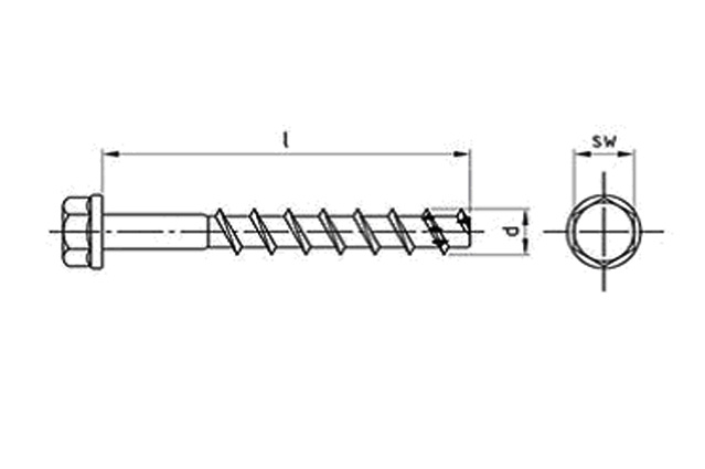 Шуруп по бетону art.9001 F