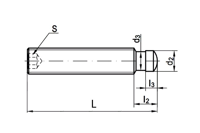 Шпилька резьбовая с упорной цапфой DIN 6332