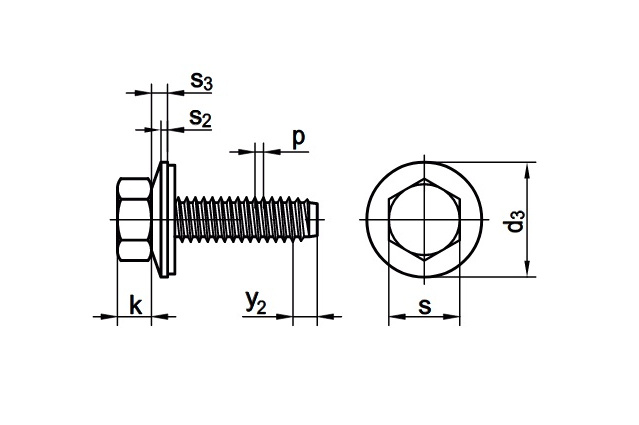 Саморез фасадный тупоконечный с EPDM-шайбой art. 88276