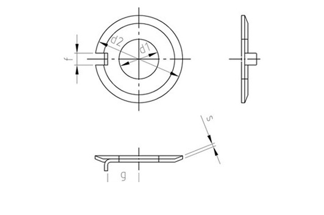 Шайба стопорная с усом DIN 432