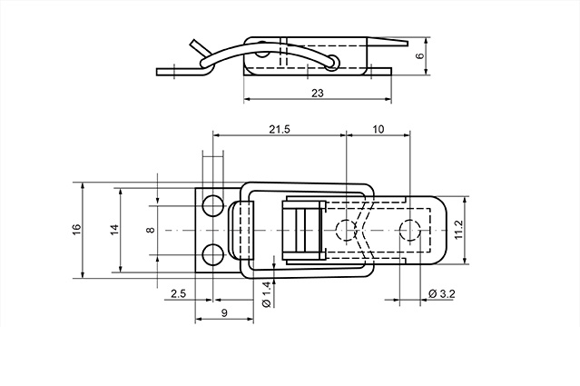 Замок-стяжка 42мм ц. (2.45.00)