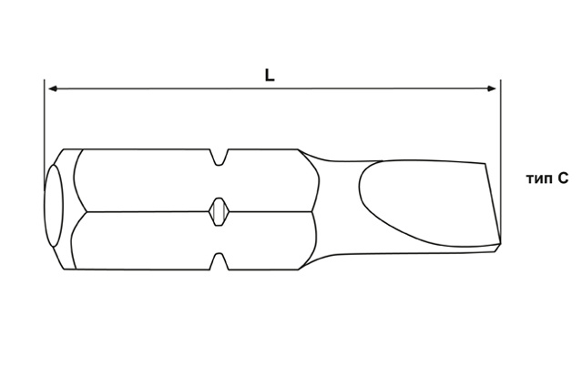 Бит с прямым шлицем (SL)