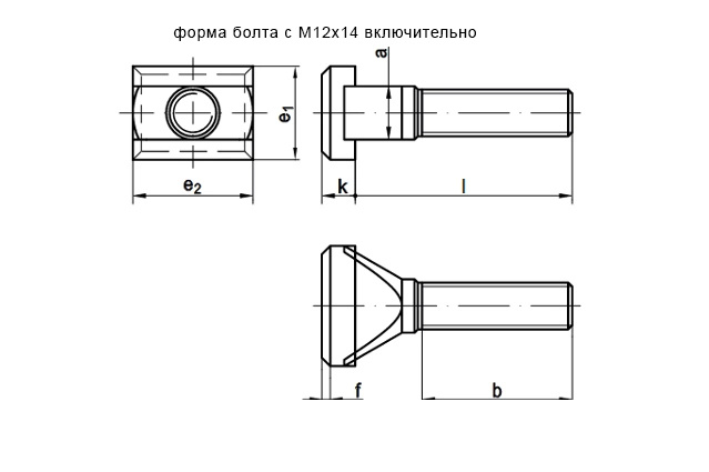 Болт для T-образных пазов DIN 787