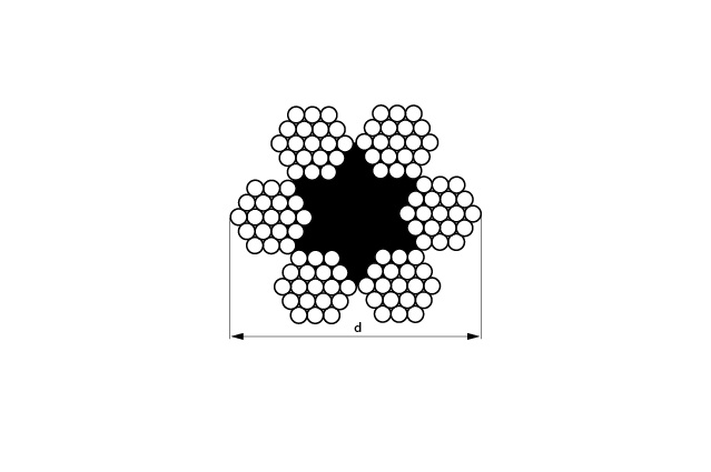 Канат стальной (трос) 6х19+FC грузоподъёмный