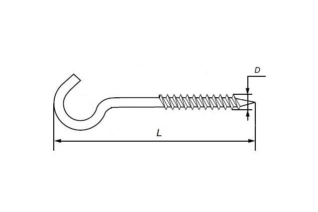 Шуруп-полукольцо