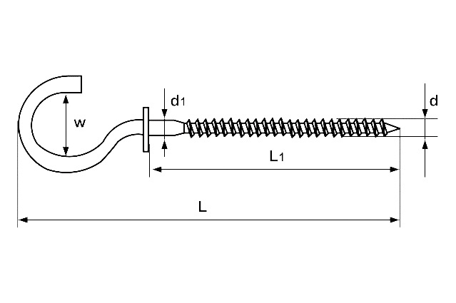 Шуруп-полукольцо с фланцем