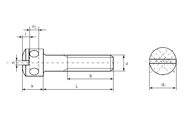 Винт DIN 404 пломбировочный
